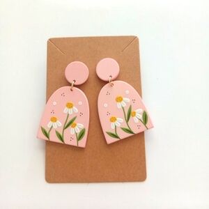 Floral Pink Earrings